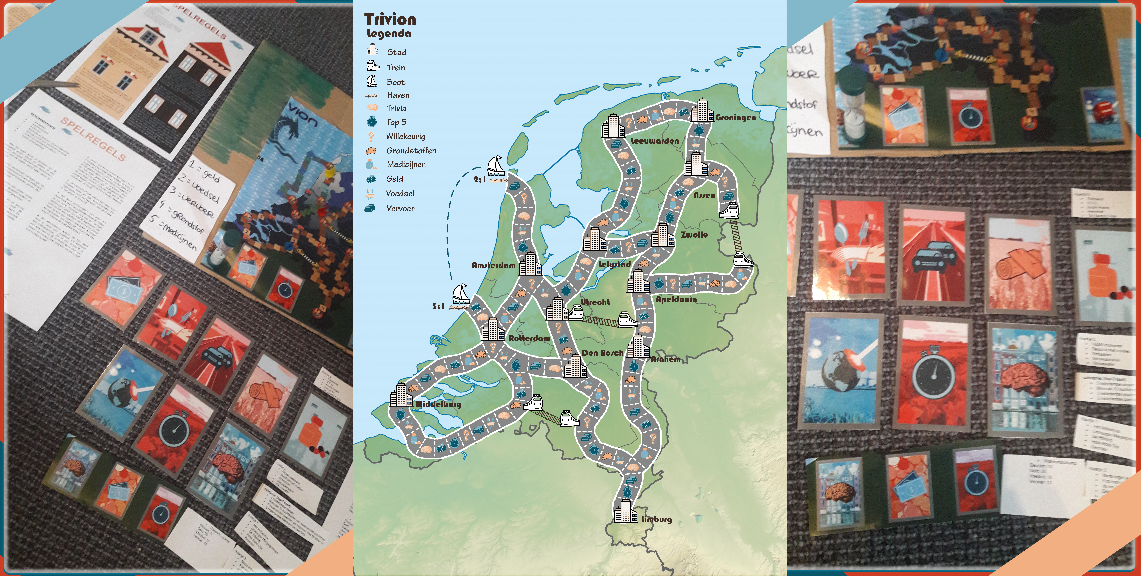 Map with cards