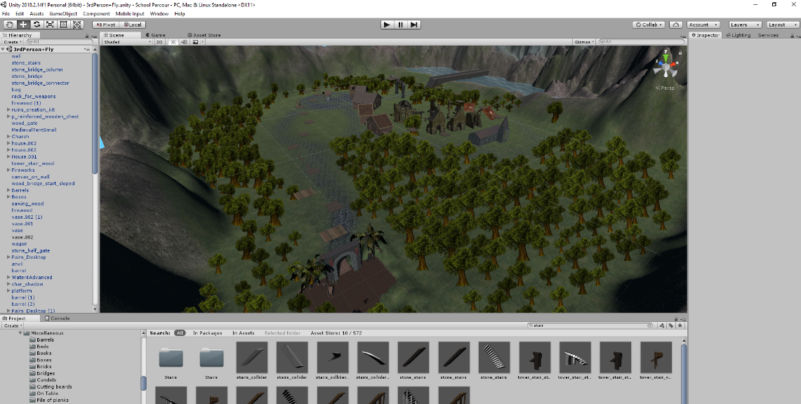 unity game engine parcour